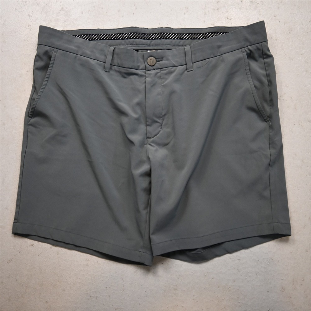 Primo 38x7" Gray Stretch Performance Golf Chino Mens Shorts